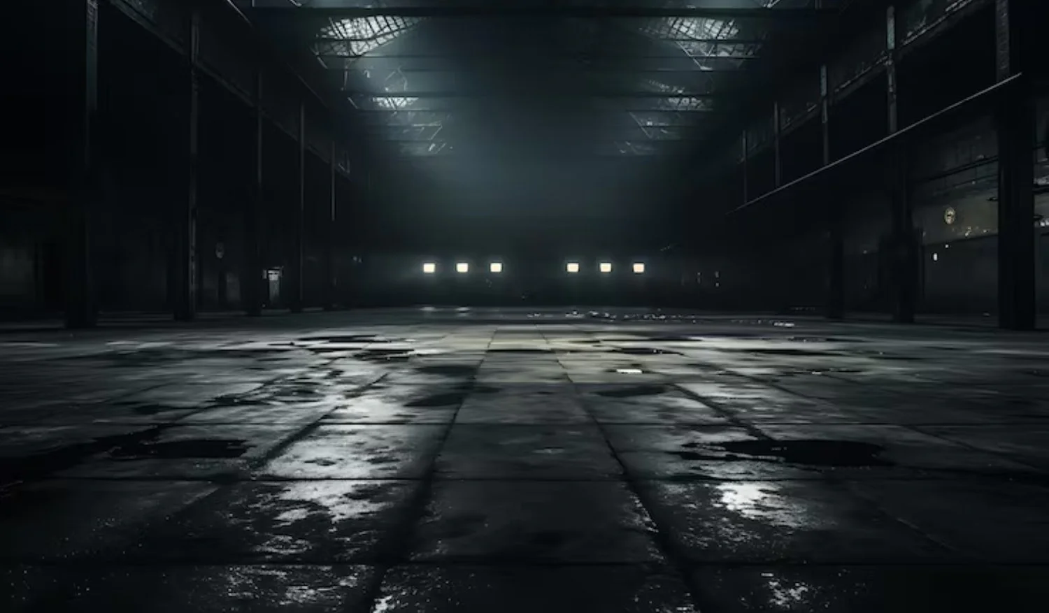 Dark garage background